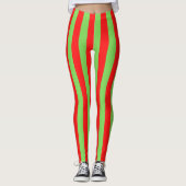 Snoep Stripe Red Green Leggings (Voorkant)