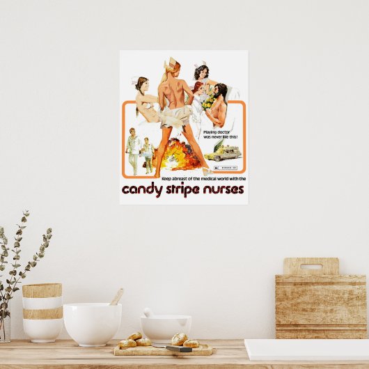 Snoep Stripe verpleegsters Poster (Keuken)