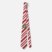 Snoep Striped Merry kersttire Wreator op een Stropdas (Voorkant)