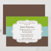 Snoep Stripes Baby shower Kaart (Voorkant / Achterkant)