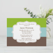 Snoep Stripes Baby shower Kaart (Staand voorkant)