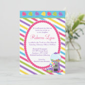 Snoep Stripes Bat Mitzvah Kaart (Staand voorkant)