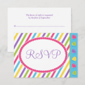 Snoep Stripes Bat Mitzvah RSVP (Voorkant / Achterkant)