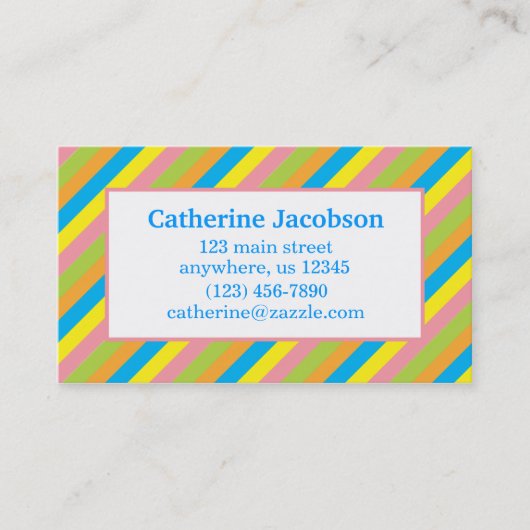 Snoep Stripes Calling Visitekaartje Contactkaartje (Voorkant)