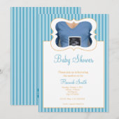 Snoep Stripes - Foto Baby shower BO Kaart (Voorkant / Achterkant)