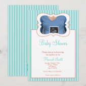 Snoep Stripes - Foto Baby shower TR Kaart (Voorkant / Achterkant)