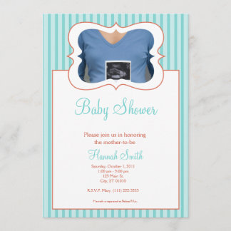 Snoep Stripes - Foto Baby shower TR Kaart