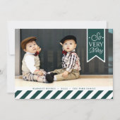 Snoep Stripes | Foto zeer Merry Feestdagenkaart (Voorkant)