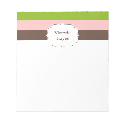 Snoep Stripes gepersonaliseerd Notitieblok (Voorkant)