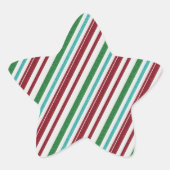 Snoep Stripes Glitter Ster Sticker (Voorkant)