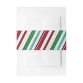 Snoep Stripes Glitter Uitnodigingen Wikkel (Voorkant Voorbeeld)