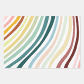 Snoep Stripes kleurig Oranje roze blauw groen Inpakpapier Vel (Voorkant 3)