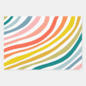 Snoep Stripes kleurig Oranje roze blauw groen Inpakpapier Vel (Voorkant 2)