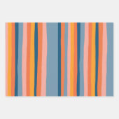 Snoep Stripes kleurig Oranje roze blauw Inpakpapier Vel (Voorkant 2)