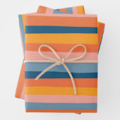 Snoep Stripes kleurig Oranje roze blauw Inpakpapier Vel (In situ)