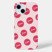 Snoep Stripes Love Stippen Pattern Valentijnsdag Case-Mate iPhone Case (Achterkant)