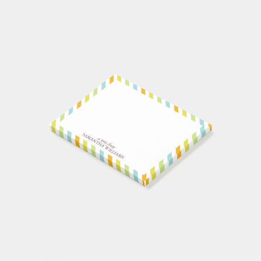 Snoep Stripes Patroon Post-it® Notes (Schuin)