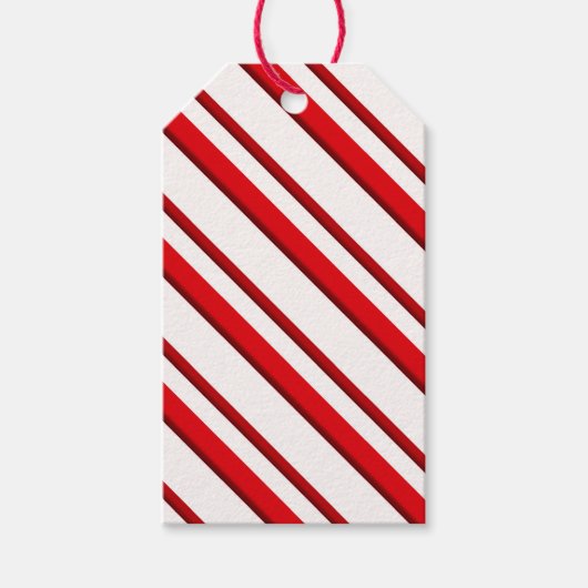 Snoep Stripes, pepermunt, rood en wit Cadeaulabel (Voorkant)