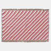 Snoep Stripes, pepermunt, rood en wit Deken (Voorkant)