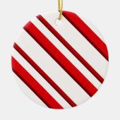 Snoep Stripes, pepermunt, rood en wit Keramisch Ornament (Voorkant)