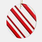 Snoep Stripes, pepermunt, rood en wit Keramisch Ornament (Links)