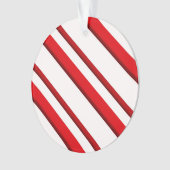 Snoep Stripes, pepermunt, rood en wit Ornament (voorkant)