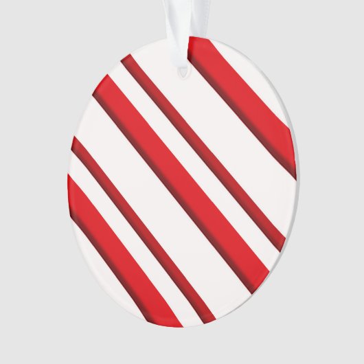 Snoep Stripes, pepermunt, rood en wit Ornament (voorkant)