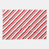 Snoep Stripes, pepermunt, rood en wit Theedoek (Horizontaal)