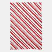 Snoep Stripes, pepermunt, rood en wit Theedoek (Verticaal)