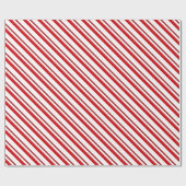 Snoep Stripes, pepermuntrood en wit Cadeaupapier (Vlak)