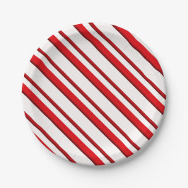 Snoep Stripes, pepermuntrood en wit Papieren Bordje