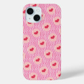 Snoep Stripes Red Love Hearts Valentijnsdag Case-Mate iPhone Case (Achterkant)