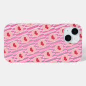 Snoep Stripes Red Love Hearts Valentijnsdag Case-Mate iPhone Case (Achterkant (horizontaal))