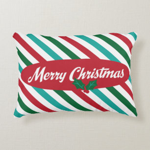 Snoep Stripes Retro Kerstmis, piloot Decoratief Kussen