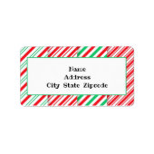 Snoep Stripes Return-adreslabel Etiket (Voorkant)