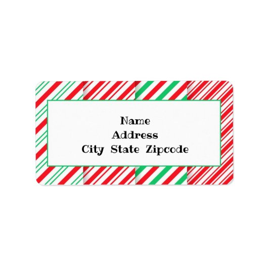 Snoep Stripes Return-adreslabel Etiket (Voorkant)