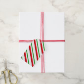 Snoep Stripes, rood, groen en wit Cadeaulabel (Met Touw)