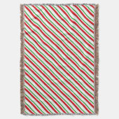 Snoep Stripes, rood, groen en wit Deken (Voorkant Verticaal)