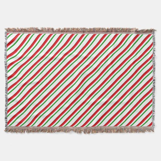 Snoep Stripes, rood, groen en wit Deken (Voorkant)