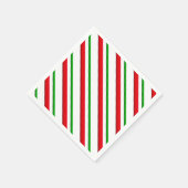 Snoep Stripes, rood, groen en wit Servet (Hoek)