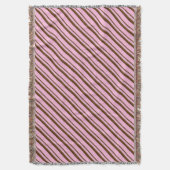 Snoep Stripes, roze en chocoladebruin Deken (Voorkant Verticaal)