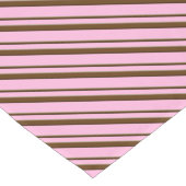 Snoep Stripes, roze en chocoladebruin Korte Tafelloper (Hoek)