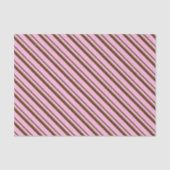 Snoep Stripes, roze en chocoladebruin Tissuepapier (Voorkant)