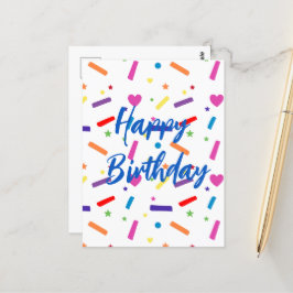 Snoep Strooisel Verjaardagsfeest Thema Briefkaart