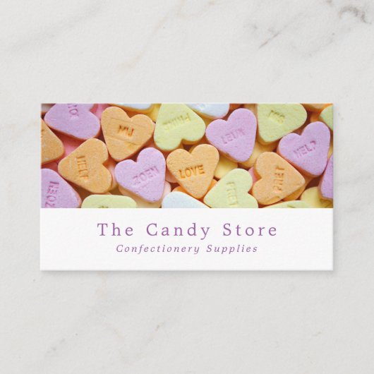 Snoep, suikerwerk visitekaartje (Voorkant)