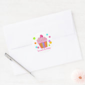 Snoep Surprise Cupcake Ronde Sticker (Envelop)