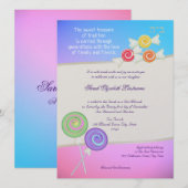 Snoep Sweet Bat Mitzvah Blue Raspberry Kaart (Voorkant / Achterkant)