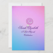 Snoep Sweet Bat Mitzvah Blue Raspberry Kaart (Achterkant)