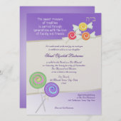 Snoep Sweet Bat Mitzvah Grape Kaart (Voorkant / Achterkant)