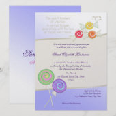 Snoep Sweet Bat Mitzvah Kaart (Voorkant / Achterkant)